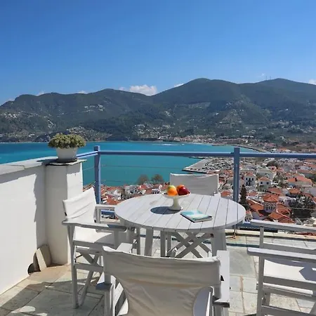 Blue Spiridon With Amazing Views Skopelos Town
